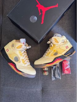 Off white Jordan 5 sail size 12.5