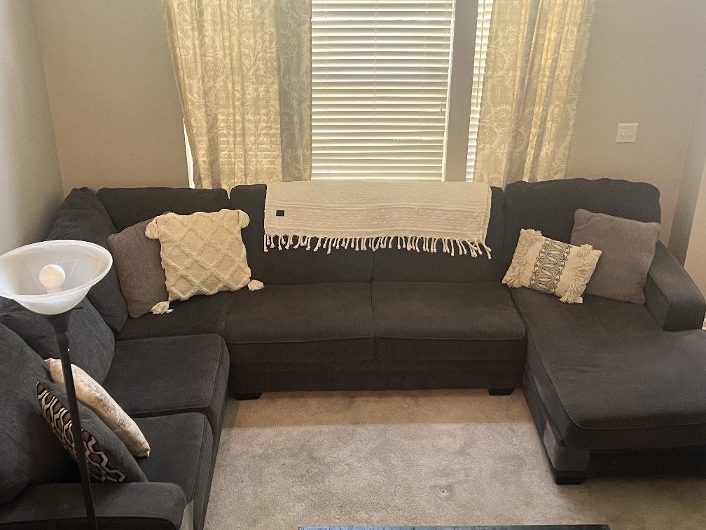 Ashley Charcoal 3 Piece Sectional Sofa