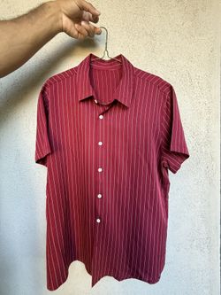 Red Striped Button Up 