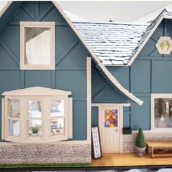 Vintage Wood Dollhouse