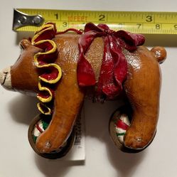 Vintage Circus bicycle riding Rocking and Rolling performing Animal Bear Xmas ornament