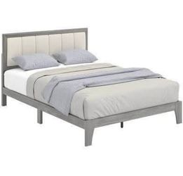 New in Box Wooden Slats Full Bed Frame with Headboard Full Size Platform Bed Frame