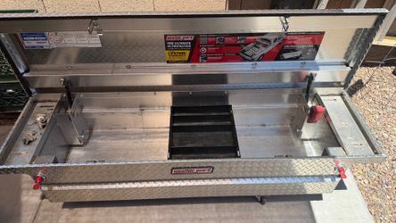 Weather guard low profile toolbox saddle style