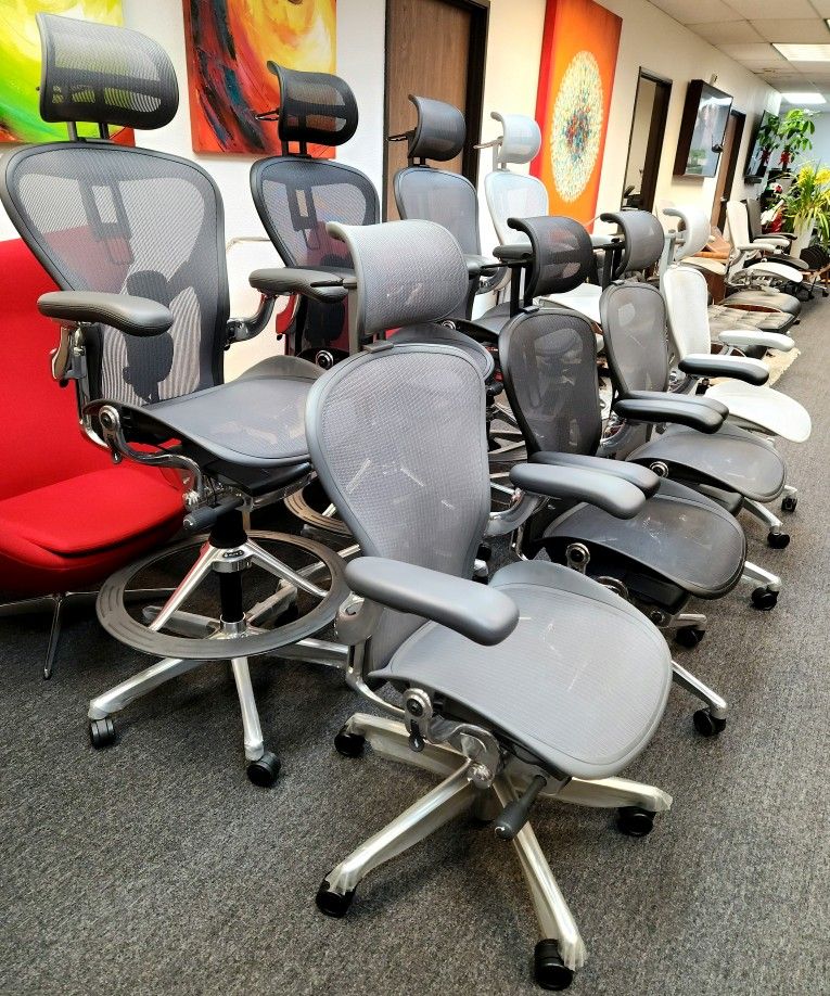 🔥SALE!🔥40 TO 50% OFF BRAND NEW HERMAN MILLER REMASTERED AERON SIZES A - B - C ALL VERSIONS OF EMBODY PICKUP  - DELIVERY  - SHIPPING BEST SELECTION! 