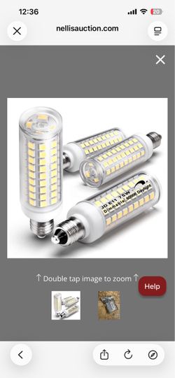 ALIDE JDE11 LED Candelabra Bulbs - 7W, 6000K Daylight White