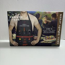 Hammer & Axe Grill Instructor Apron - Utility Belt with built in bottle opener NEW 
