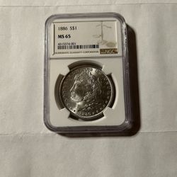 1886 MORGAN SILVER DOLLAR MS65