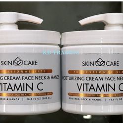 Skin Care Vitamin C Moisturizing Cream – Face, Neck & Hands – Professional Size 16.9 fl oz – Free Shipping & Pickup