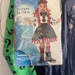 Little Girls  Clown Costume 