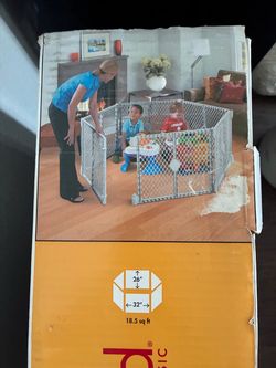 Baby/Pet Play Yard Enclosure w/ Extension kit