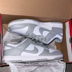 Nike Dunk Low- White Light Smoke Grey