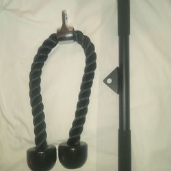 NEW Tricep Rope & Straight Bar 