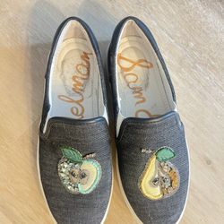 Sam Edelman Women's Evelina Pear & Apple Jeweled Embroidered Beaded Sneaker