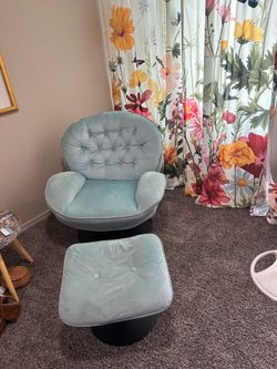 Cute blue swivel chair