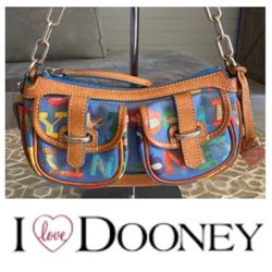 Dooney & Bourke doodle collection small banana bag