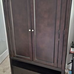 Dark brown Armoire for Clothing or Media