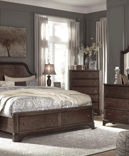 Adinton Brown 4-Piece Quuen Footboard Storage Platform Bedroom Set
Ashley