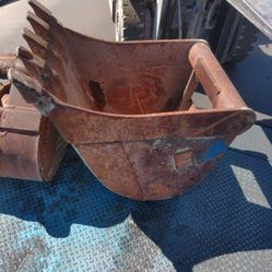 $150 Each Old Steel  Backhoe Buckets For Planters Or Yard Art