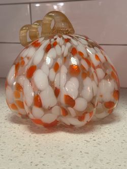 Hand Blown Glass Fall Pumpkin