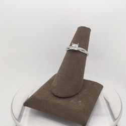 Radiant 10K White Gold Quad-Cut Illusion Setting Diamond Ring – $1995 