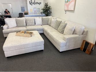 Ashley sectional with ottoman