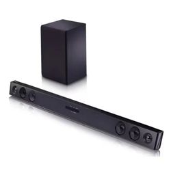 LG SQC2 2.1 Sound Bar w. Wireless Subwoofer, Bluetooth & Adaptive Sound Control