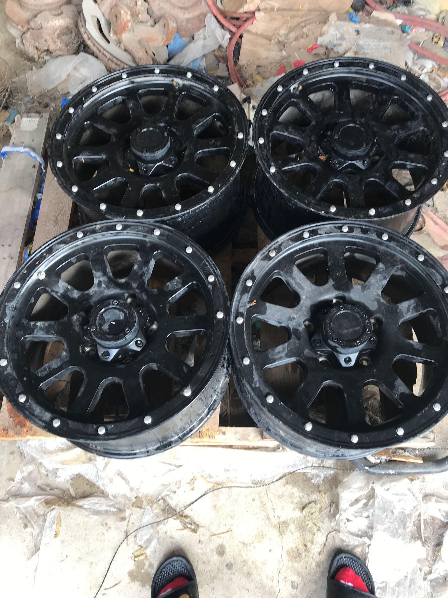 All black off road truck wheels/rims