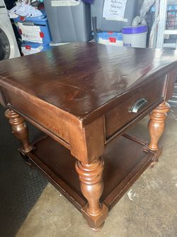 Solid Wood End Table 