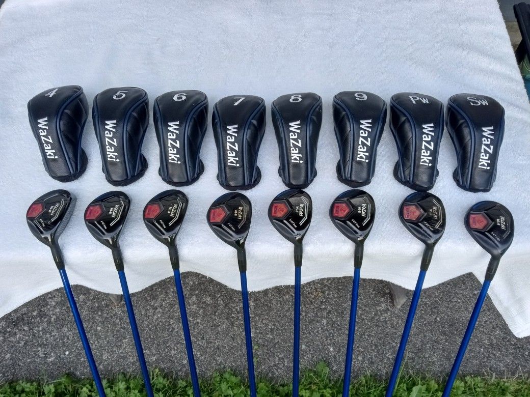 Wazaki - Hybrid - Golf Set. 8- Clubs- 4- Sw " EXCELLENT QUALITY " LIKE NEW !