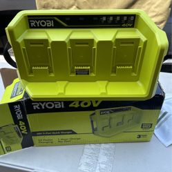 Ryobi 40v 3-port Quick Charger 