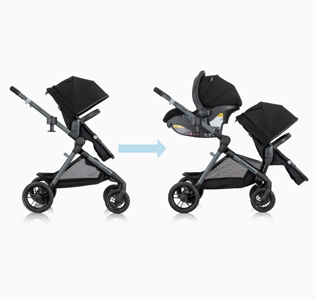 Evenflo Pivot Xpand Modular Travel System with LiteMax Infant Car