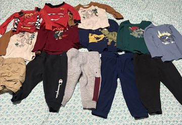 Toddler Boys' Clothing Bundle - Champion, Disney Cars, and Dinosaur Graphics size 2t
