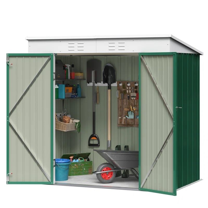 Brand New In Box, Outdoor Garden 6 ft. W X 4 ft. D Metal Storage Shed