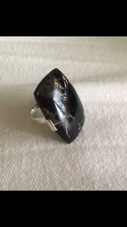 Sterling silver and jasper ring. Very cool 6.5