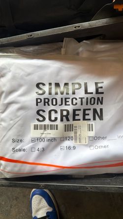 Portable 100-Inch Projector Screen (16:9 Widescreen) – Brand New