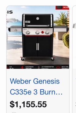BRAND NEW IN BOX C335E WEBER NATURAL GAS BBQ