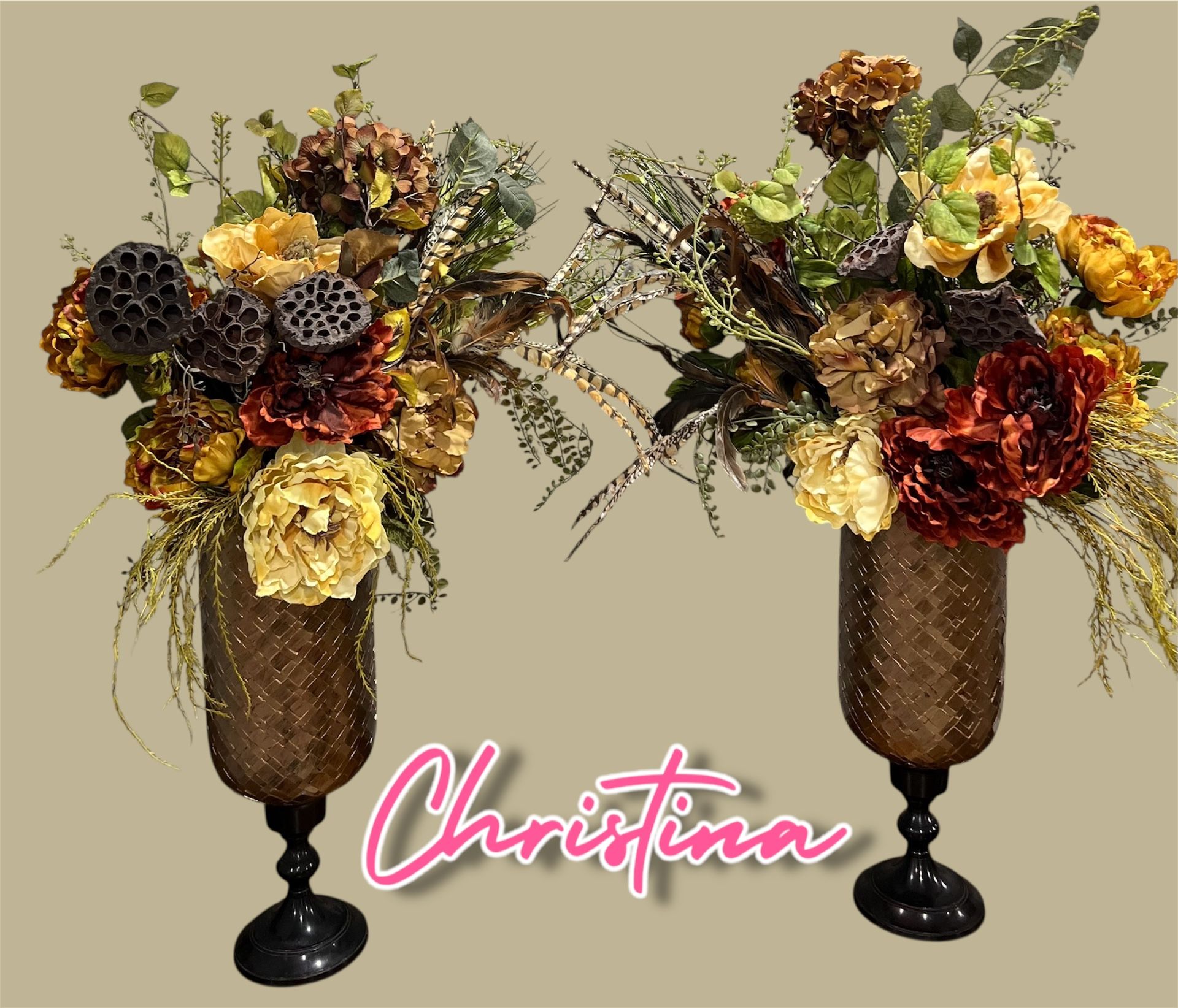 2 Huge Flower Arrangements