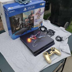 Dark Spider Man PS4 Slim 1TB 1,000GB. New conditions with 1 Controller $200! Or Combo $300! 6 Games n 2 controller. $20! Per game
