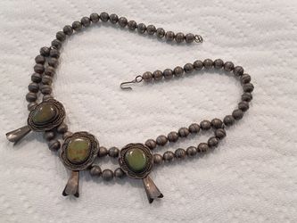 Squash Blossom Necklace (Green Turquoise)