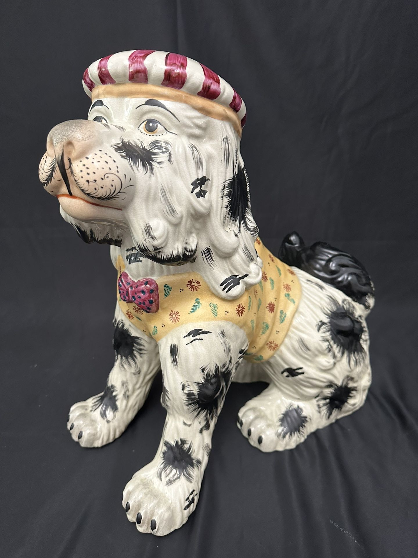 VICTORIAN ENGLISH CERAMIC LIFE-SIZE DOG - PERFECT CONDITION!