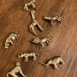 Small Gold Safari Animals 