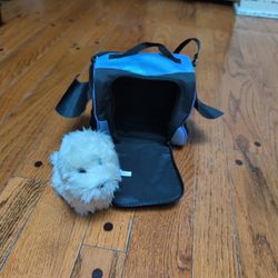 Vintage Coconut Dog And Dog Carrier