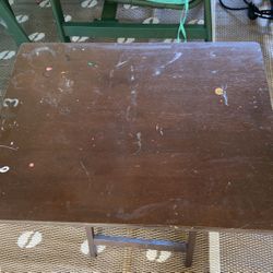 Wood Folding Table Ready for artwork