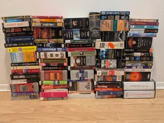 Huge Lot of 75+ Audiobooks on Cassette Tape: Grisham, Clancy, Cussler, Cornwell