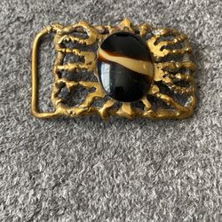 Custom Made Obsidian Belt Buckle