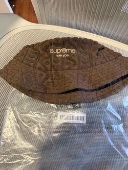 Supreme brown terry bucket. New