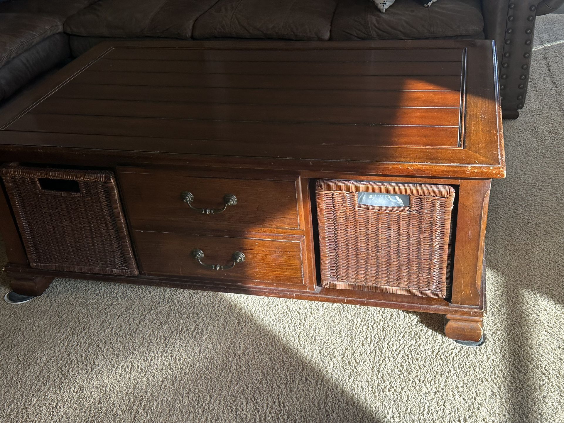 Solid Wood Coffee Table & End Table