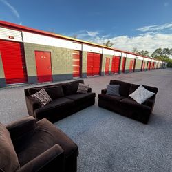 Brown 3 Piece Microfiber Sofa Set* FREE Curbside Delivery 🚚 