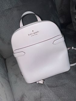 Kate Spade Light Pink Saffiano Leather Mini Backpack and Matching Pouch Set