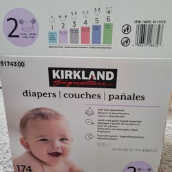 Size 2 kirkland diapers sales
